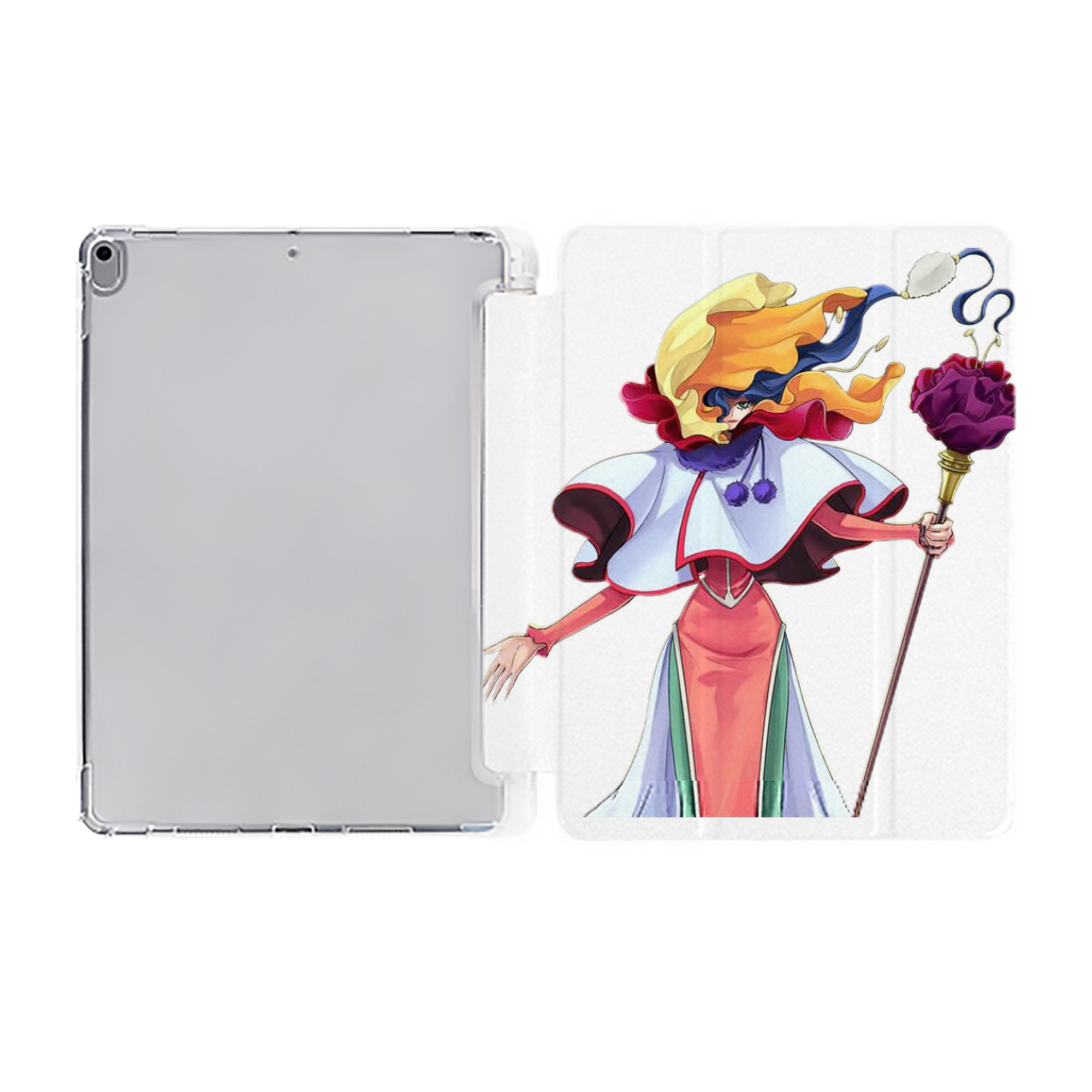 （画像用） 遊☆戯☆王 Yu-Gi-Oh! IPad ケース ペン収納付き 三つ折りスタンド PUレザー×シリコン 対応機種9.5/10.5/10.9インチ